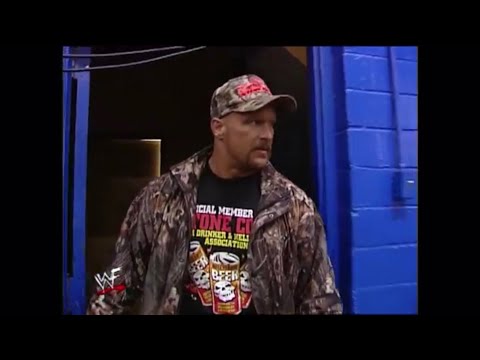 Stone Cold Steve Austin Launchs William Regal Off The Hood Of A Car WWE Smackdown 4-1-2001