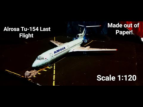 ALROSA LAST TUPOLEV TU-154 FLIGHT  PAPERCRAFT
