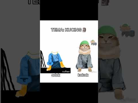 ADEK VS KAKAK GAMBAR KUCING CUYY🗿🤫🧏  #shorts #drawing #adek #vs  #kakak