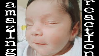 how to recite azan to new born baby, amazing baby first azan reaction