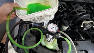 Mechanics Test - Coolant Vacuum Filler with a Universal Coolant Adapter