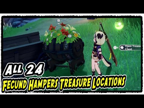 All 24 Fecund Hampers Treasure Locations Genshin Impact