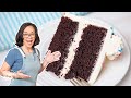 Moist Eggless Chocolate Cake With Eggless Ermine Frosting!