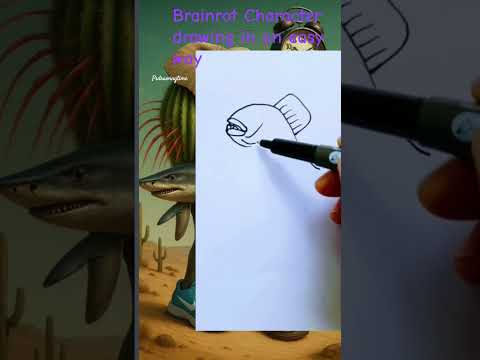 Easy Brainrot Character Drawing | Rap Style Art Shorts #shorts