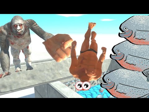 OLD GORO THROWS UNITS AT PIRANHAS - ANIMAL REVOLT BATTLE SIMULATOR