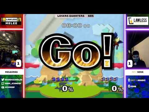 MegaXmas (Falco) vs MF | Sora/Joshman (Marth) - Losers Quarters - Lawless Melee #1