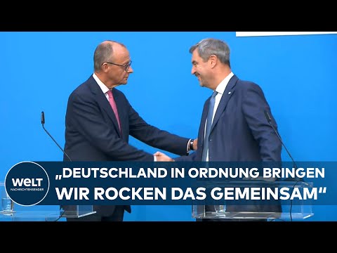MARKUS SÖDER: „Friedrich Merz macht's!“ - Pressekonferenz der Union CDU/CSU | WELT Dokument