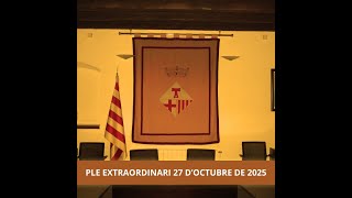 Ple extraordinari de 27 d'octubre de 2025 - Ajuntament de Sant Antoni de Vilamajor