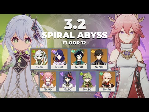 🔵 Spiral Abyss 3.2 - Archons Team and Yae Miko Aggravate  -  (Floor 12 Full Clear | 9 ★)