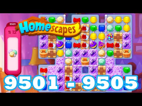 Homescapes Level 9501 - 9505 HD | 3 - match puzzle game | Gameplay | android | 9502 | 9503 | 9504