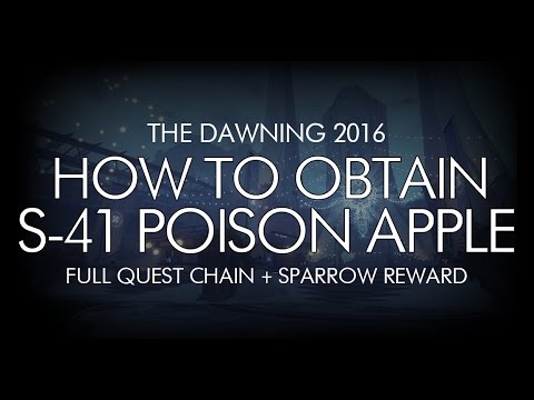 Destiny - How To Obtain "S-41 Poison Apple" Sparrow / Quest Chain Details "Speed Kills"