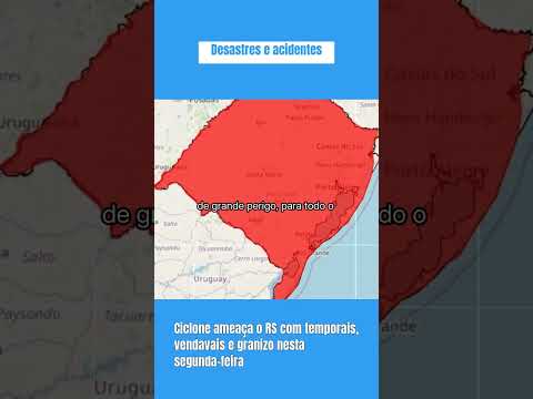 Ciclone ameaça o RS com temporais, vendavais e granizo nesta segunda-feira