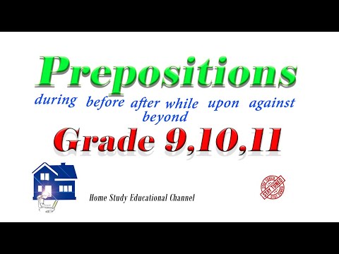 Prepositions - Grade 9,10 and 11 (English Lesson)