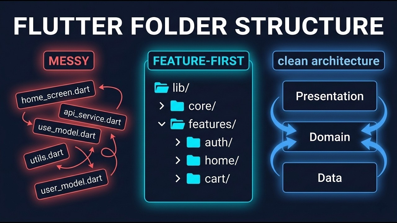 Flutter Folder Structure: From Chaos to Clean Architecture