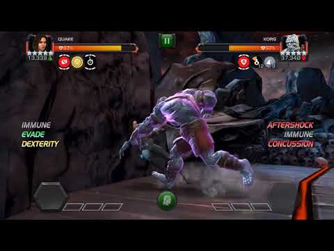 Quake Destroys Variant 3 Stun Immune Korg - Marvel Contest of Champions