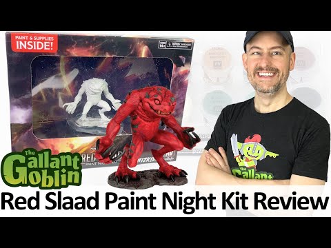 Red Slaad Paint Night Kit - Nolzur's Marvelous Miniatures - WizKids D&D Minis & Vallejo Paints