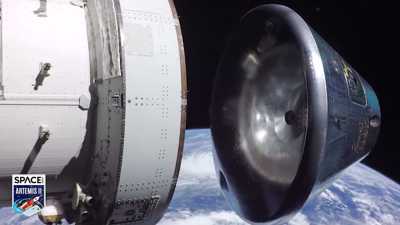 Asombroso e inedito video de la NASA muestra la separacion de Orion con el modulo de servicio!