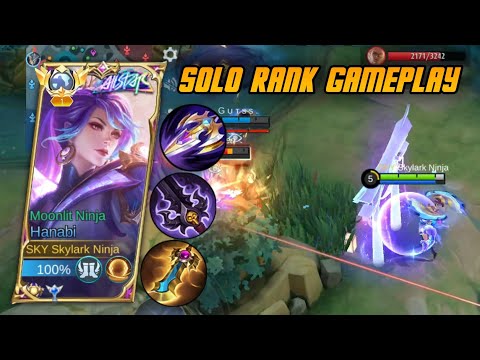 HANABI SOLO RANK GAMEPLAY || HANABI TOP 1 GLOBAL BUILD (You Must Try)🔥 ~MLBB