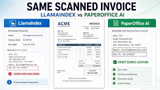 LlamaIndex vs PaperOffice AI — Same Invoice, Different Results | OCR & IDP