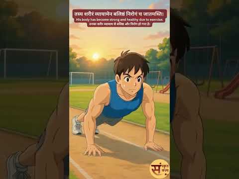 "The Discipline of Sports क्रीडायाः अनुशासनम् "खेलों का अनुशासन Sanskrit Story - 113 | Sanskrit Kalp
