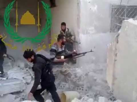 استهداف مقرات النظام على جبهة مورك في ريف حماة من قبل لواء درع الحق المقاتل