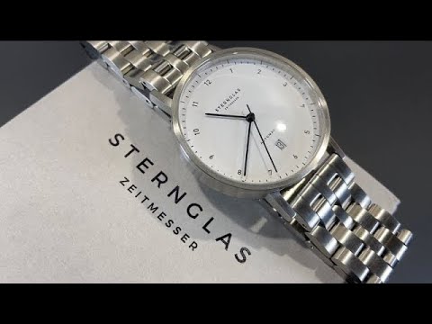 New German Brand! Sternglas Zirkel Automatic White Dial Bauhaus Inspired
