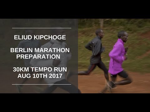 Eliud Kipchoge Training - 30km Tempo Run - August 10th 2017 - Berlin Marathon Training