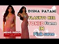 Disha Patani Flaunts Her Toned Frame In Pink Saree