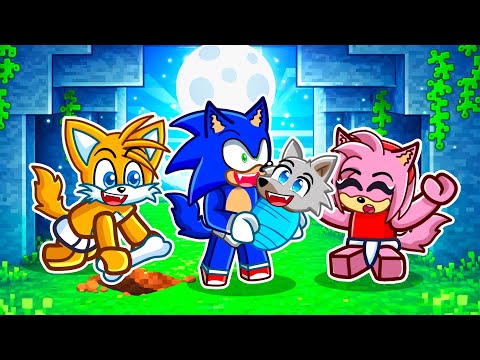 Having a BABY WOLF SONIC FAMILY in Roblox!