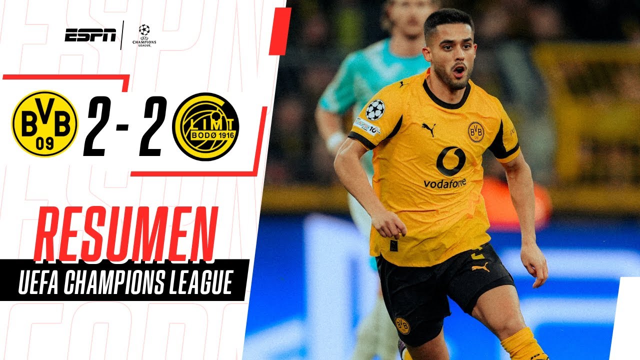 EL DOBLETE DE BRANDT NO ALCANZÓ Y EL DORTMUND EMPATÓ | B. Dortmund 2-2 B. Glimt | RESUMEN