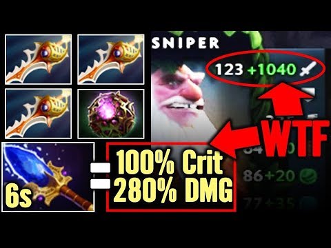 3x Rapier + Aghanim's WTF Dota Sniper Build Singsing Funny Game