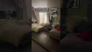 my kids doing anything but sitting on the sofa #betteroffalonechallenge #sofa