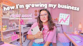 studio vlog 🌸 how i’m actually growing my small business ✏️💖 what’s working right now & tips!