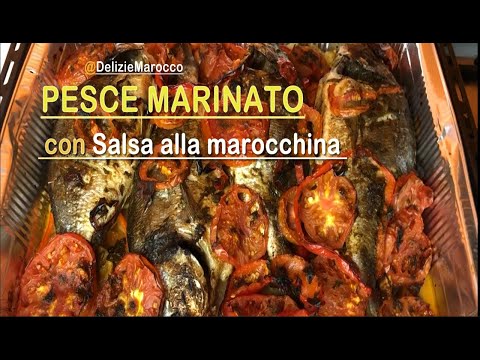 Gustoso #pesce al Forno con salsa marocchina e verdure #ricettafacile