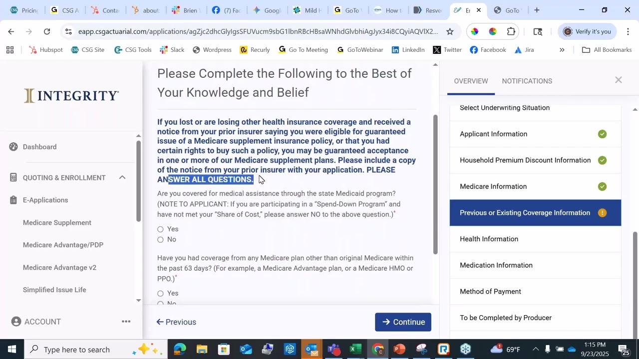 CSG Actuarial: Live eApp Demonstration