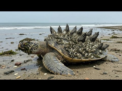 Rescue Team Saves a Turtle | Safe Removal of Barnacles | Successful Rescue Mission.ai art🐢#rescue 