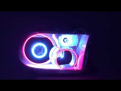 Toyota Tundra Custom Retrofit Headlights with ORACLE Halos
