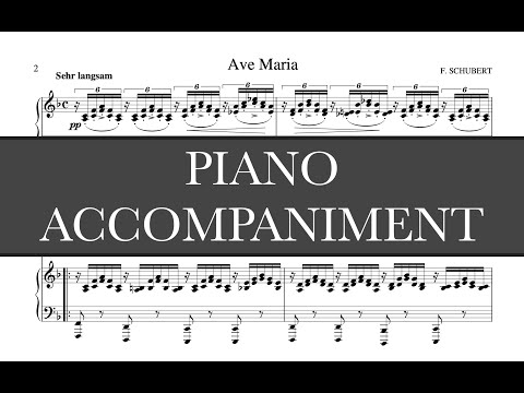 Ave Maria (Schubert) -  F Major Piano Accompaniment - Karaoke
