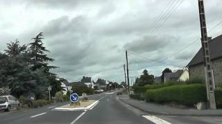 preview picture of video 'Driving From Point Vert Shop, Rostrenen To The Carrefour Market, Plouguernével, Brittany, France'