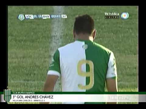Gol de Andrés Chávez / Villa San Carlos 0 - Banfield 3