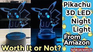Pokemon Pikachu 3D LED Night Light & Illusion Lamp from Amazon | Worth It or Not?
