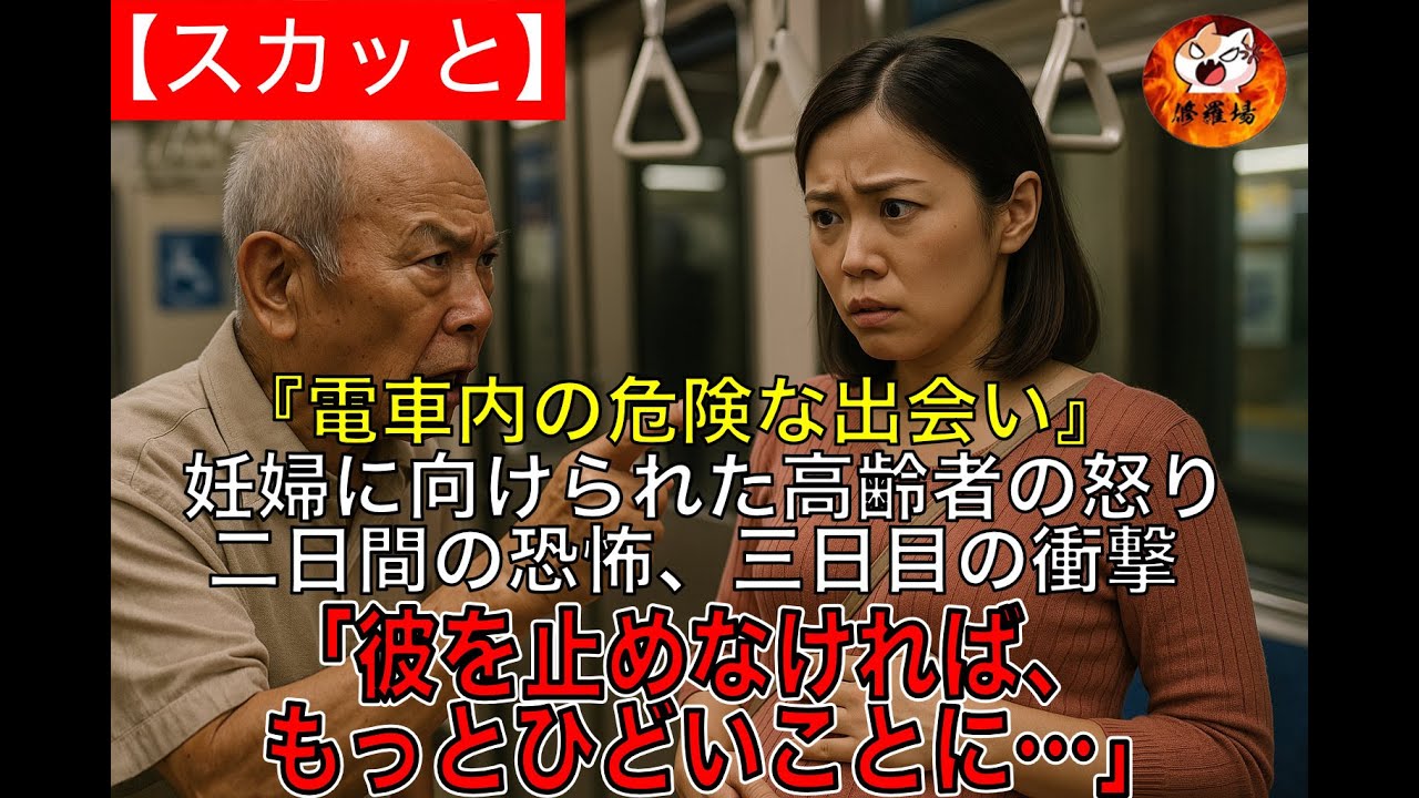 【スカッと】『電車内の危険な出会い』妊婦に向けられた高齢者の怒り二日間の恐怖、三日目の衝撃「彼を止めなければ、もっとひどいことに…」