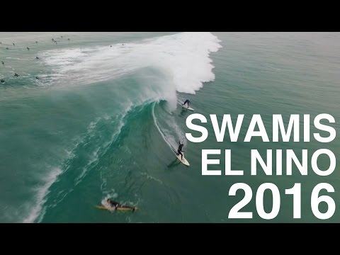 Drone footage of solid swell at Swamis