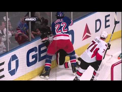Brian Boyle nails Sergei Gonchar [HD]