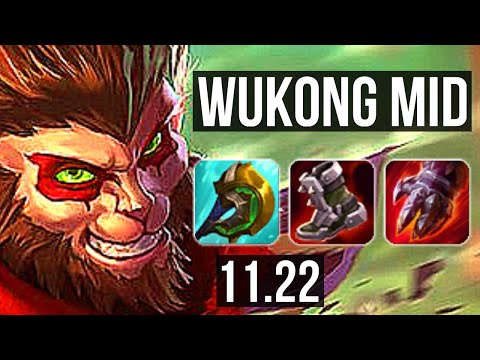 WUKONG vs GRAVES (MID) | 2.4M mastery, 500+ games, 7/3/12, Rank 15 Wukong | NA Grandmaster | 11.22