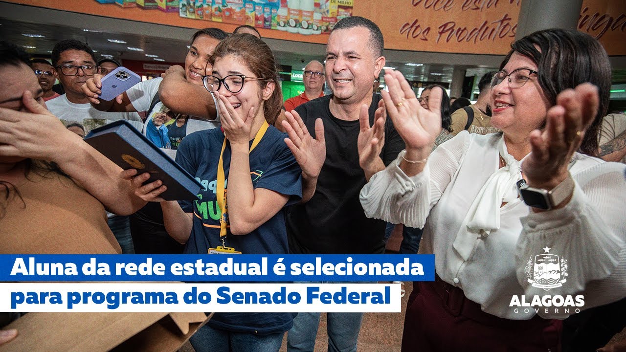 Aluna da rede estadual é selecionada para programa do Senado Federal