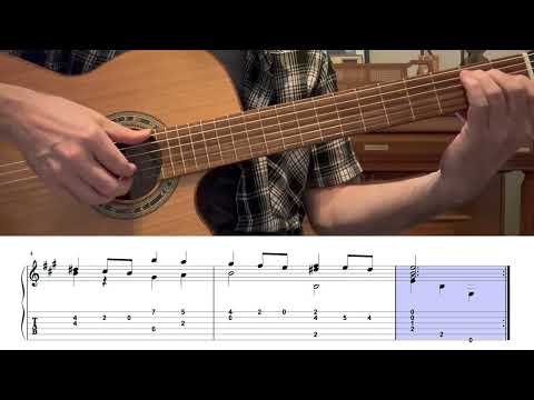 Air in F Major BWV Anh. 131 (with guitar tab) - J.S. Bach/J.C. Bach