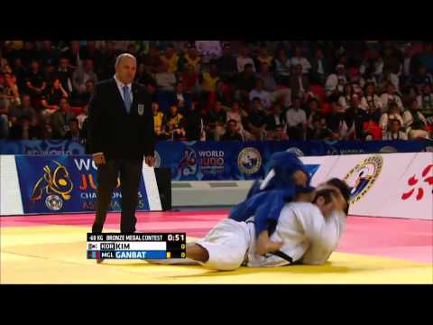 Won Jin Kim vs Boldbaatar Ganbat World Judo Championships 2015   Astana