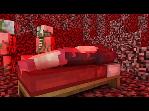 I sleep in the Nether (Gone wrong) | Short Minecraft Animation