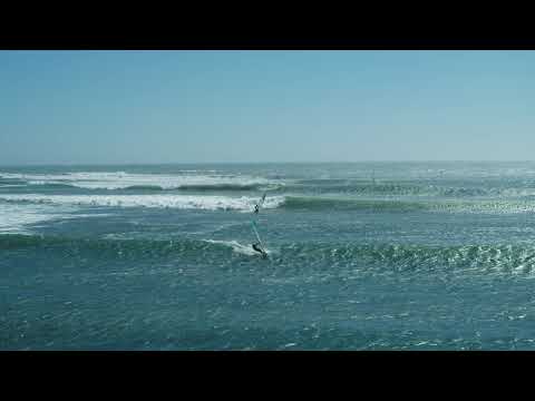 Wave Windsurfing in Chile. Drone footage